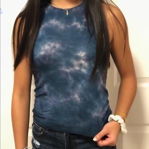 American Eagle tie dye cropped tank